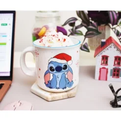 Silver Buffalo Disney Lilo & Stitch Santa Hat Ceramic Camper Mug | Holds 20 Ounces -Northlight Shop GUEST e84df6b0 6965 4e56 b3de eab8fd785de7