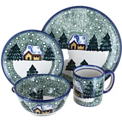 Blue Rose Polish Pottery WR Unikat Dinnerware (4 PC) 19 Blue Rose Polish Pottery WR Unikat Dinnerware (4 PC) -Northlight Shop GUEST e898054e c9b0 43a3 83a1 dc119633bb9d