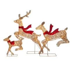 LuxenHome 3-Piece Champagne Gold PET Running Deer Family Outdoor Holiday Decoration With Lights Brown, Red 18 LuxenHome 3-Piece Champagne Gold PET Running Deer Family Outdoor Holiday Decoration With Lights Brown, Red -Northlight Shop GUEST ea6f6c85 adde 44e0 a967 a427ce3b2c36