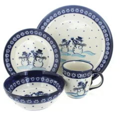 Blue Rose Polish Pottery Zaklady Dinnerware (4 PC) -Northlight Shop GUEST ebccfe5c 1f4e 492d 925d f5c43166f4e6