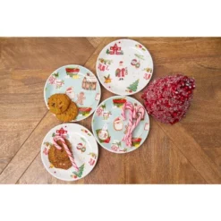 Gallerie II Xmas Cookie Toss & Alphabet Plate Set Of 4