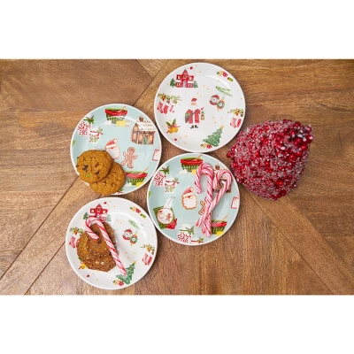 Gallerie II Xmas Cookie Toss & Alphabet Plate Set Of 4 3 Gallerie II Xmas Cookie Toss & Alphabet Plate Set Of 4