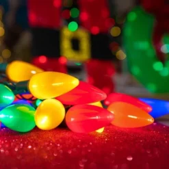 Novelty Lights 25 Feet C9 Ceramic Christmas String Light Set, Ceramic Vintage Holiday Hanging Light Set, Green Wire -Northlight Shop GUEST ef8753f1 7387 4043 8c56 2c1c73d6942a