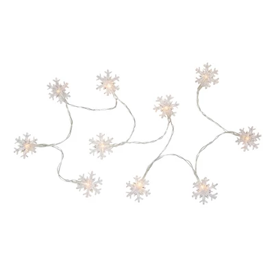 Northlight 10-Count LED Snowflake Christmas Fairy Lights, 4.25ft, Copper Wire 5 Northlight 10-Count LED Snowflake Christmas Fairy Lights, 4.25ft, Copper Wire - Image 3