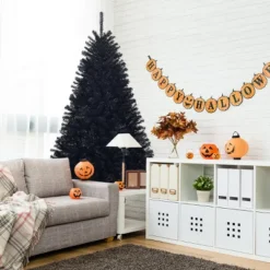 Tangkula Artificial Christmas Tree Halloween Hinged Spruce Full Tree With Metal Stand Black 15 Tangkula Artificial Christmas Tree Halloween Hinged Spruce Full Tree With Metal Stand Black -Northlight Shop GUEST f011164d 9f3f 4357 b997 bf7b0fd7b968