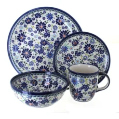 Blue Rose Polish Pottery Zaklady Dinnerware (4 PC) -Northlight Shop GUEST f1a594c3 ef53 4aeb 92af 6ea0fc1f9ebc