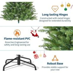 Acekool Prelit Green North Valley Spruce Tree, Artificial Pine With Stand, Two Lighting Effects, Indoor Holiday Decoration -Northlight Shop GUEST f90dfcf3 fe3e 4be8 aa8e abdf63f7304a