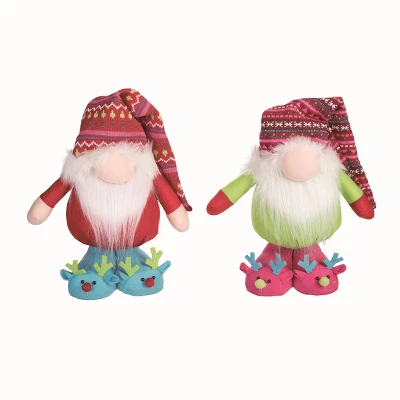 Transpac Plush Bright Standing Gnome Set Of 2 Decorative Figurines Multicolored Polyester Christmas Tabletop Decor 3 Transpac Plush Bright Standing Gnome Set Of 2 Decorative Figurines Multicolored Polyester Christmas Tabletop Decor
