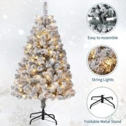 4.5/6/7.5/9/12FT Pre-Lit Artificial Christmas Tree With LEDs, PVC Branch Tips & Metal Stand - Easy Assembly Xmas Tree For Home Office Decor -Northlight Shop GUEST f9fdbaa7 4503 401e bfcf a39c97eb5c01