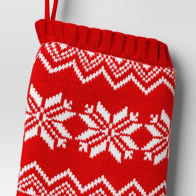 21" Christmas Red Fair Isle Stocking - Wondershop™ 3 21" Christmas Red Fair Isle Stocking - Wondershop™ - Image 2