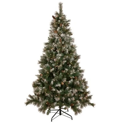 Northlight Real Touch™️ Pre-lit Snow Valley Pine Artificial Christmas Tree - 7.5' - Clear Lights 3 Northlight Real Touch™️ Pre-lit Snow Valley Pine Artificial Christmas Tree - 7.5' - Clear Lights