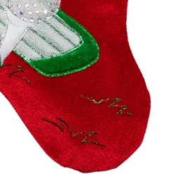 Northlight 20" Red Velveteen Golf Themed Christmas Stocking With White Embroidered Cuff -Northlight Shop GUEST ff307ac9 253f 4b62 b191 fa3c90ca80b4