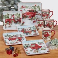 16pc Red Truck Snowman Dinnerware Set - Certified International 11 16pc Red Truck Snowman Dinnerware Set - Certified International -Northlight Shop GUEST ff756b70 6c7f 49cb 96de e11ff2ecd874
