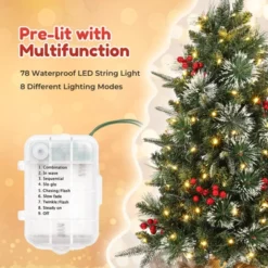 Homhougo 3FT 2-Pack Tabletop Flocked Christmas Trees With Cloth Bag Base, Small Decor For Office Or Entry -Northlight Shop GUEST ffb87698 c764 47b2 be84 2437492bfc26